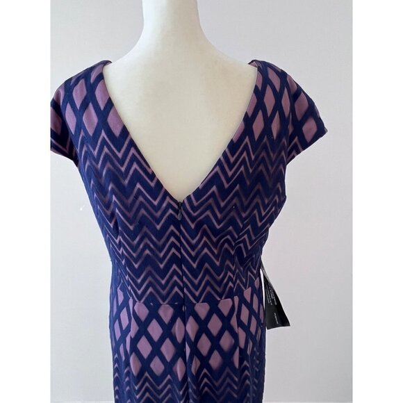 JS Collections LINDA CAP SLEEVE COLUMN GOWN Size 8 new without tags - Picture 4 of 7